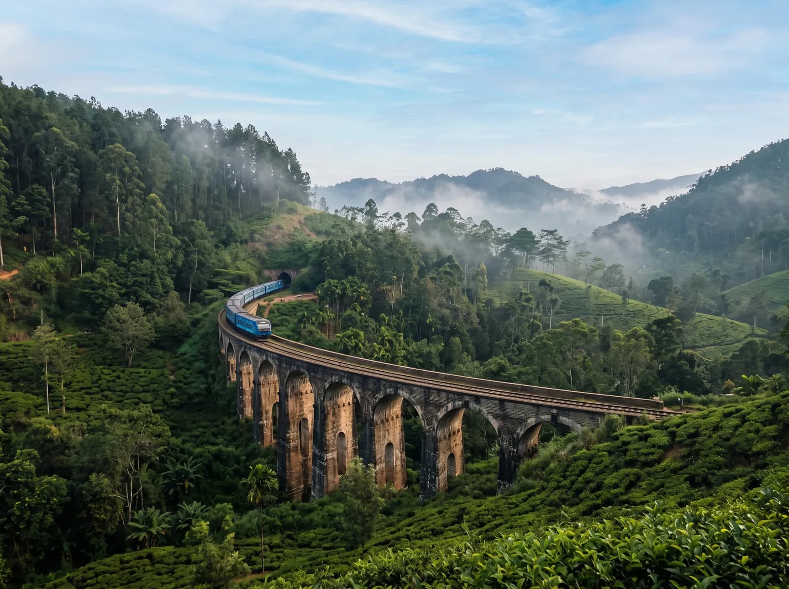 Sri Lankan train journey scenery