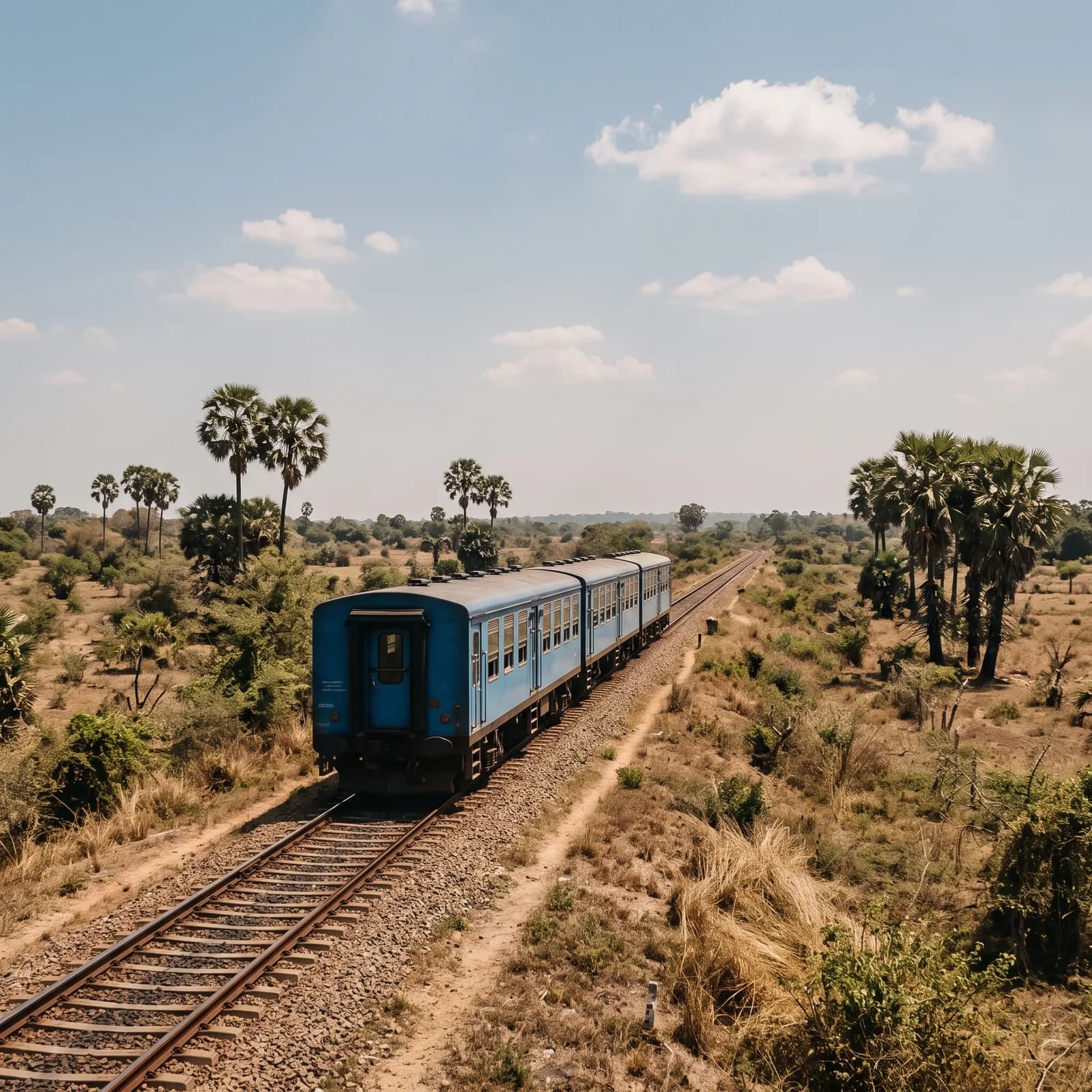 Sri Lankan train journey scenery
